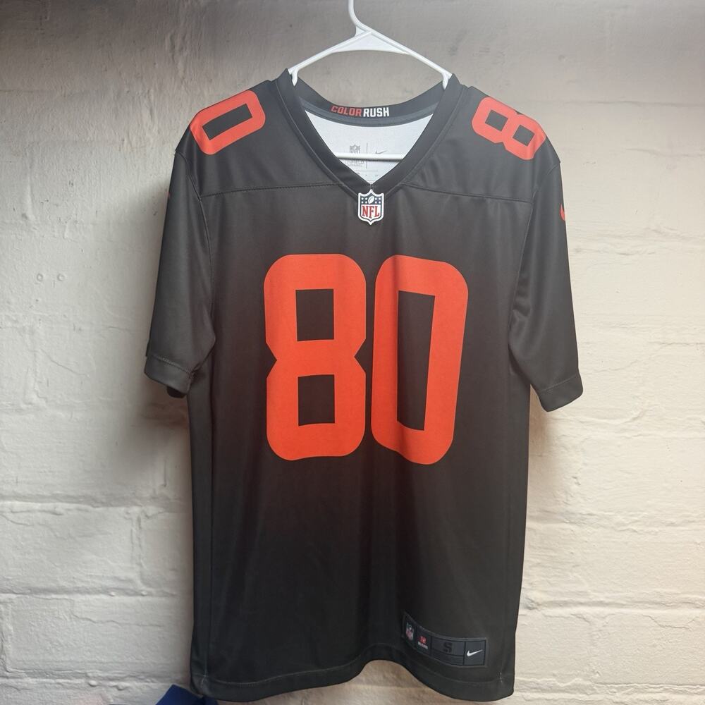 Cleveland Browns Jersey Mens S Brown NFL Football Jarvis Landry 80 Nike On Field